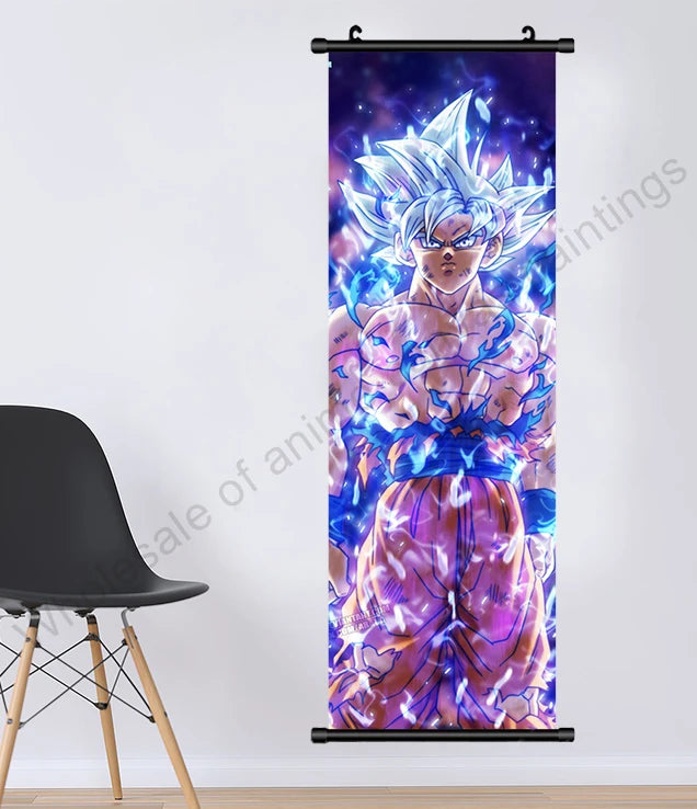 Canvas Hanging Scrolls Poster Home Decor JK Anime Print Dragon Ball Z