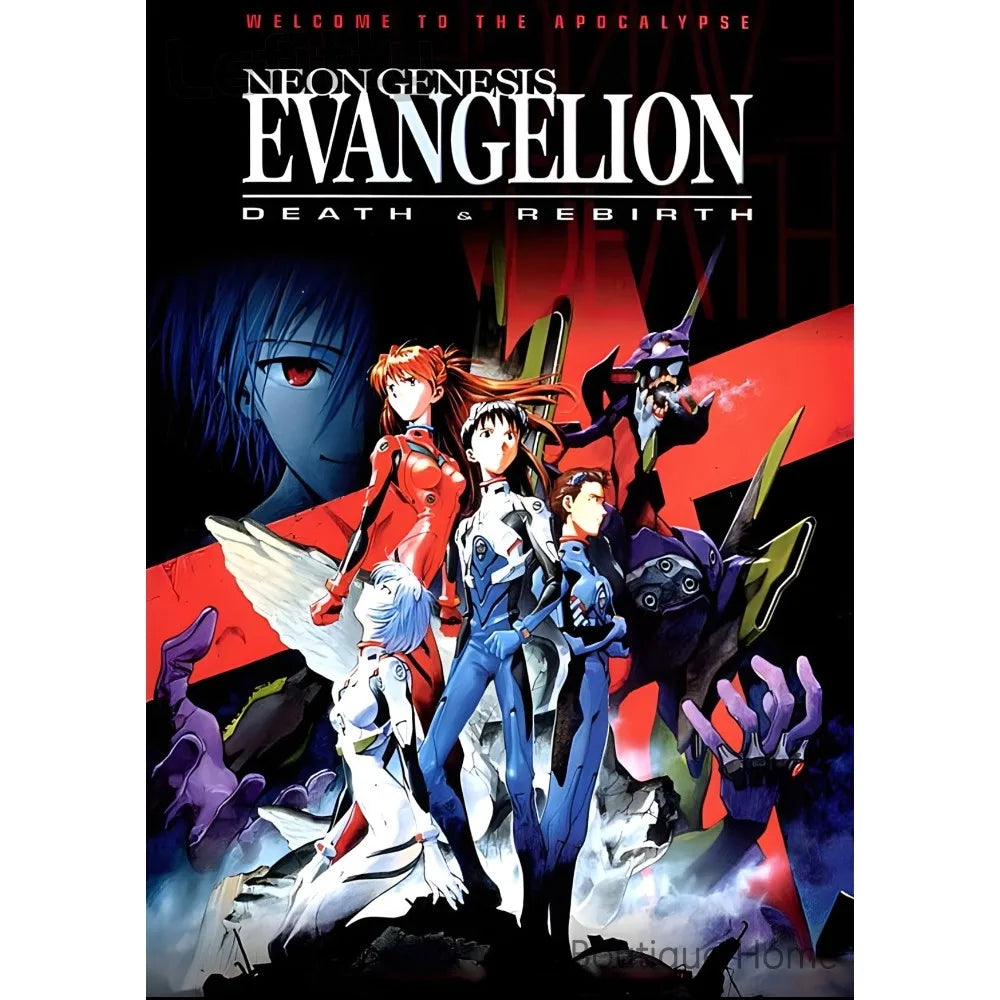 Anime N-Neon G-Genesis E-Evangelions Cooles Poster, klebrige Wandkunst, wasserdichte Heimdekoration