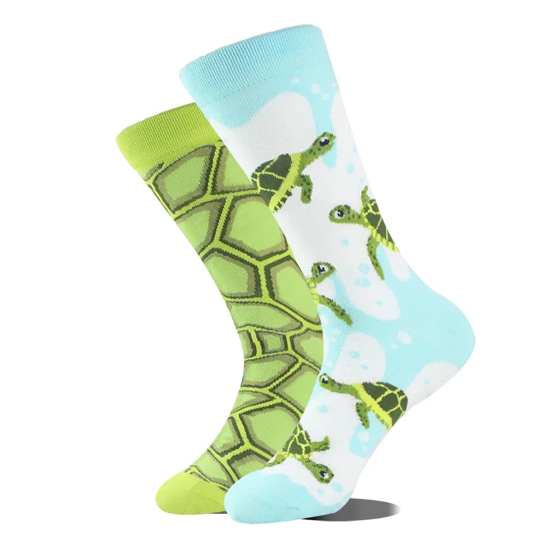 AB Happy Cotton Chaussettes amusantes Panda Duck Crazy Design Sokken