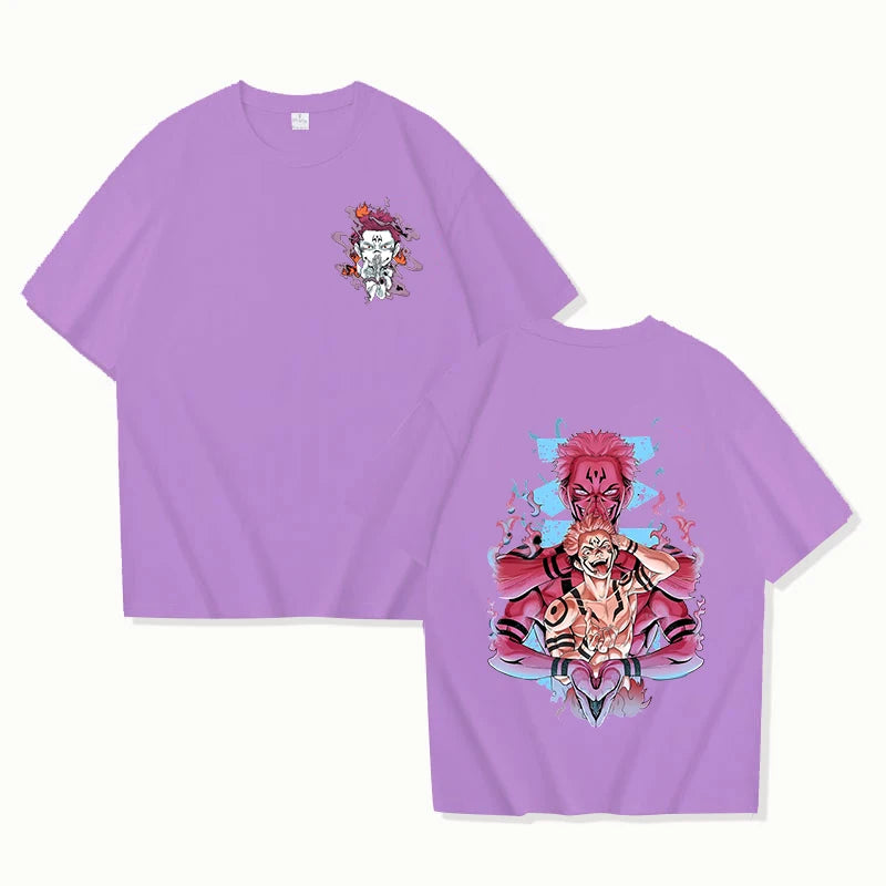 Cool Ryomen Sukuna Retro Anime T-Shirt