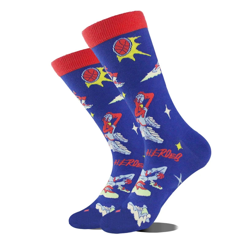 AB Happy Cotton Chaussettes amusantes Panda Duck Crazy Design Sokken
