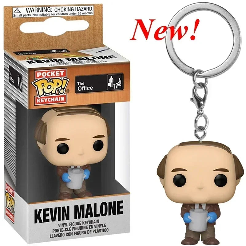 FUNKO POP Das Büro Schlüsselanhänger Spielzeug PAM BEESLY DWIGHT SCHRUTE Darryl Figur Pocket Pop Schlüsselanhänger