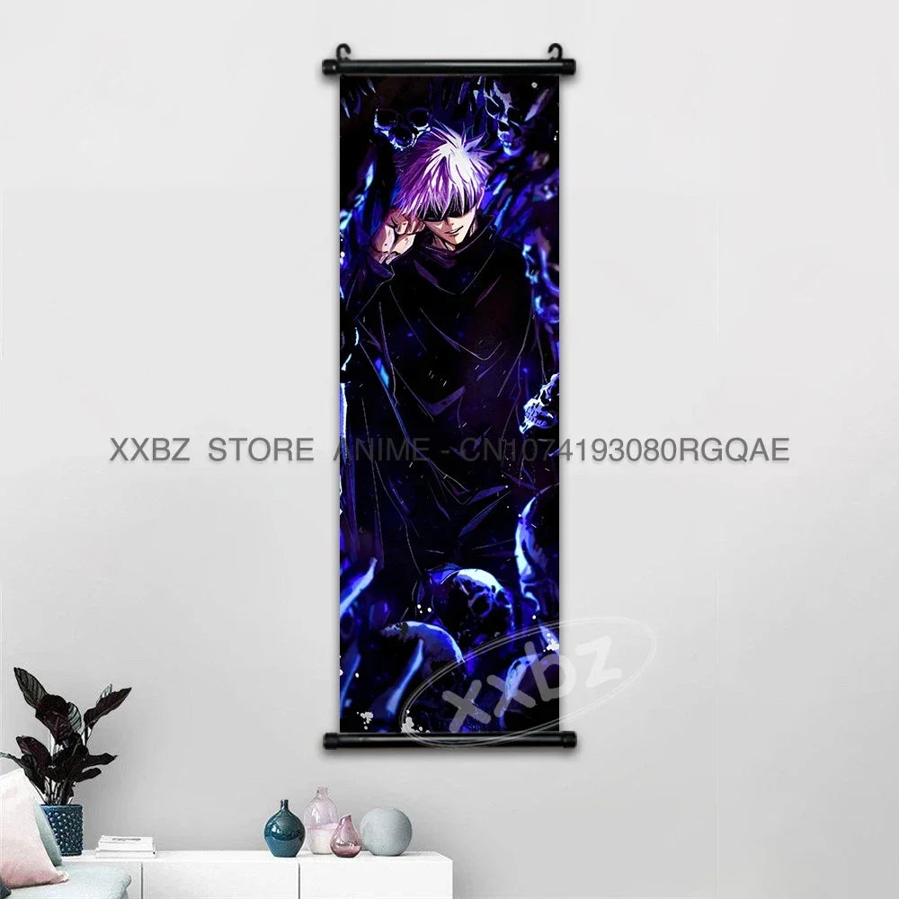 Jujutsu Kaisen Wall Artwork Scroll Picture Print Canvas Home Decor