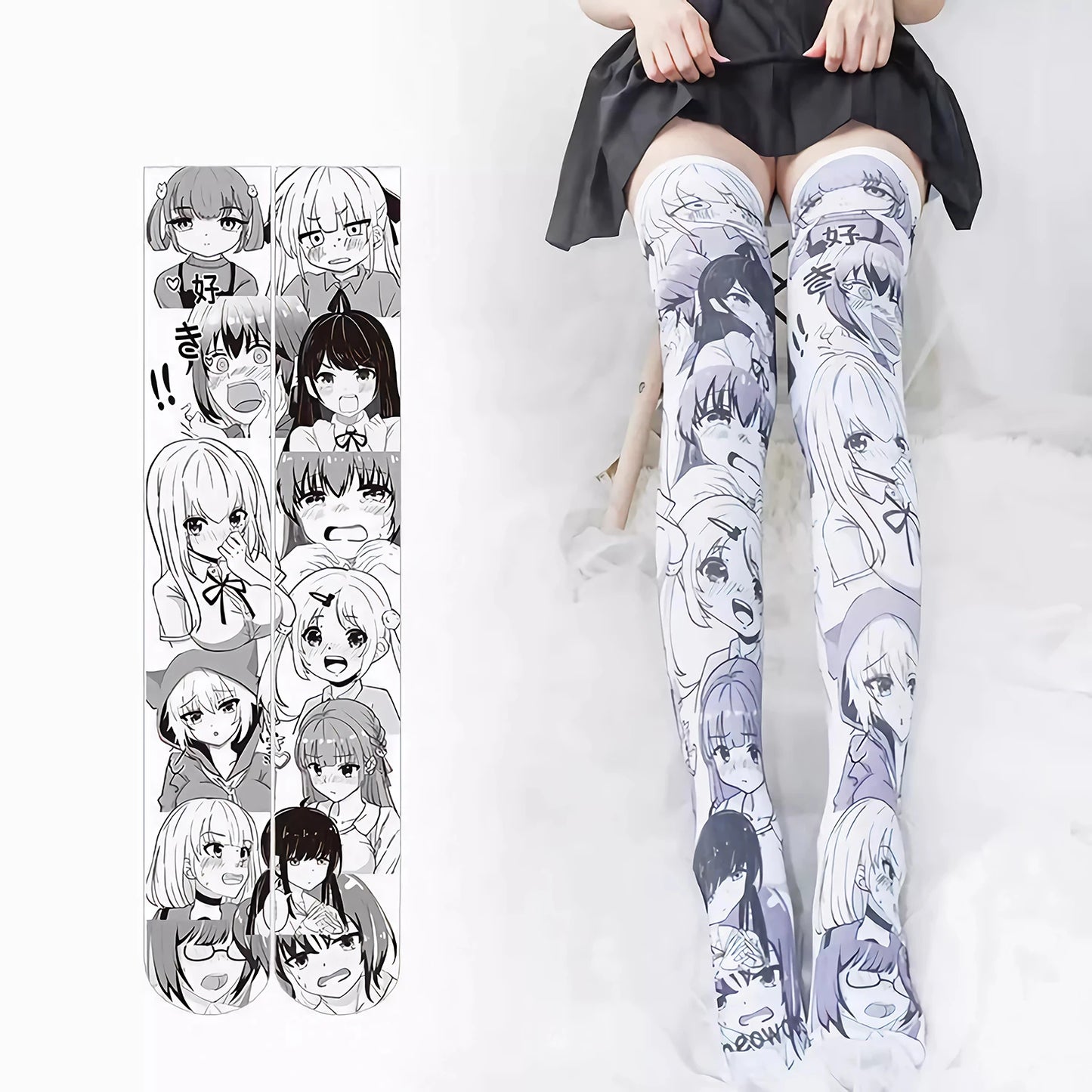 Cartoon Japanischen Anime Niedlich Cosplay Overknee Lange Strümpfe Samt