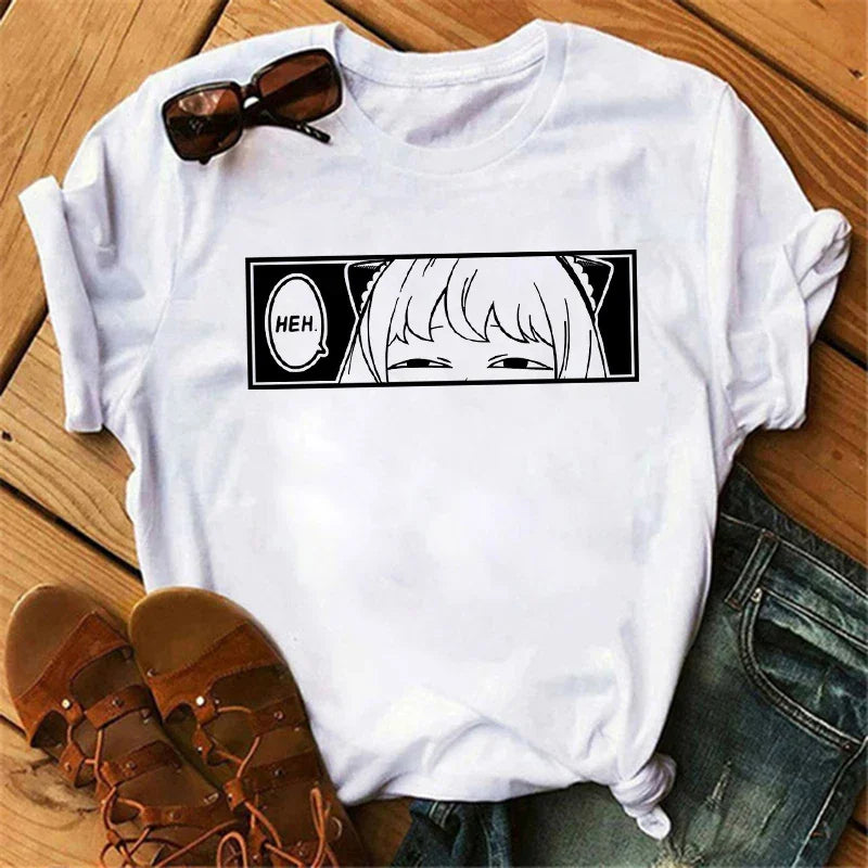 Anime Spy X Family T-Shirt Harajuku Fashion Women’s Short Sleeve O-Neck