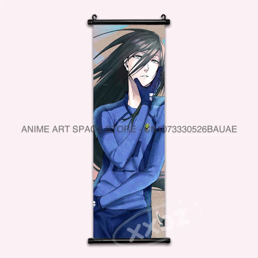 Blue Lock Hanging Painting Anime Poster Wall Art Canvas Scroll Home Decor