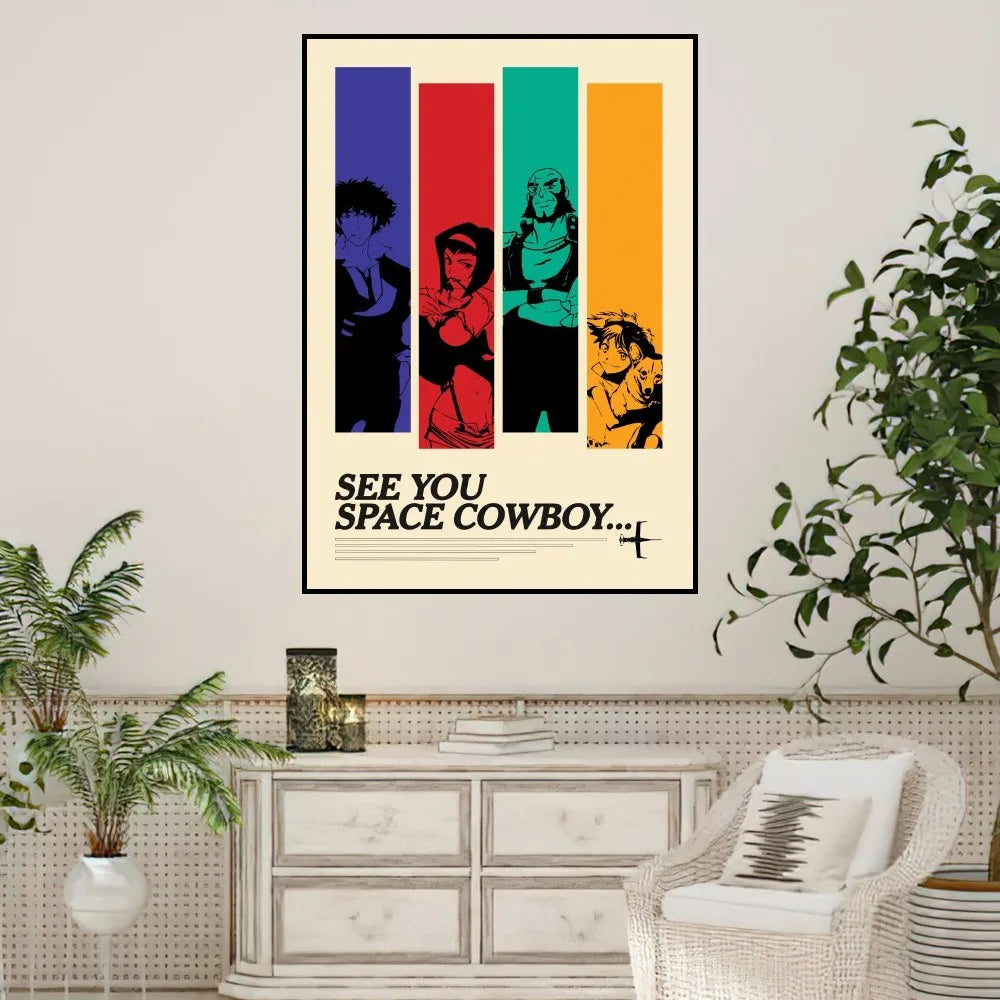 Anime Cowboy Bebop Poster Prints Wall Sticker Painting Decoration Office Home Self Adhesive