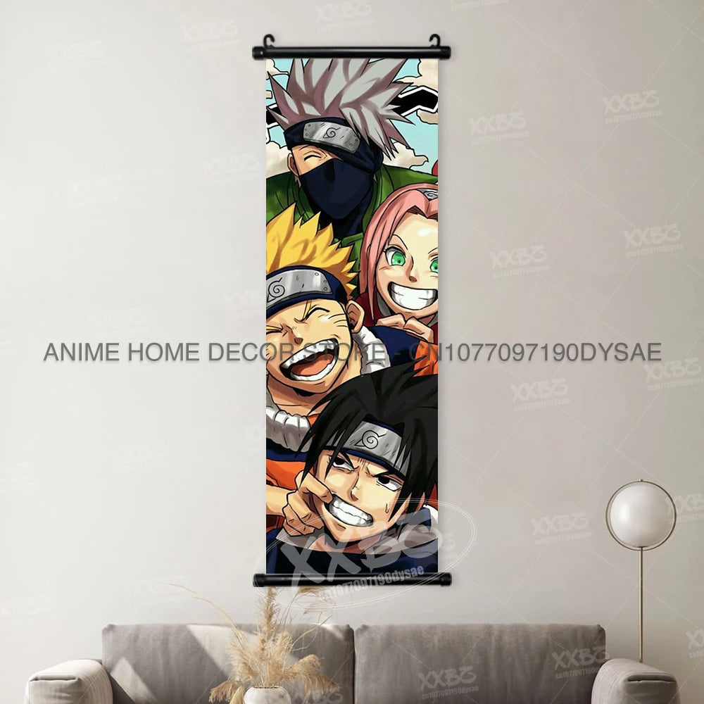Naruto Posters Scroll Wall Decor Anime Hanging Nara Shikamaru Art Paintings Orochimaru