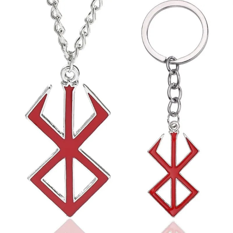 Collier créatif avec symbole Berserker – Pendentif et porte-clés Warrior Lightning