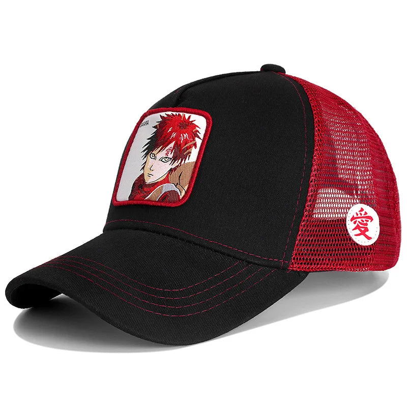 Hochwertige Naruto Uchiha Itachi-Baseballkappe – verstellbare Trucker-Mütze aus Netzstoff für Männer und Frauen | Anime-Hip-Hop-Stil
