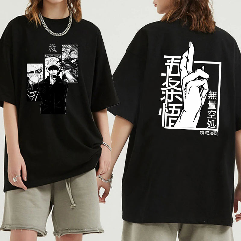Gojo Satoru Anime T-Shirt Jujutsu Kaisen Graphic Tee for Women & Men