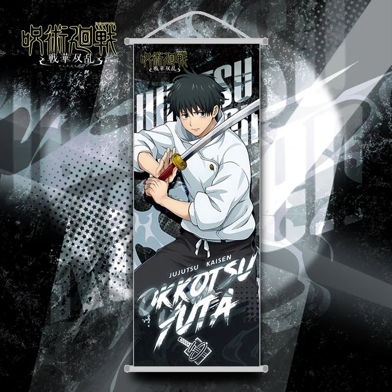 New Bandai Jujutsu Kaisen Itadori Yuji Anime Peripherals Hanging Poster 25*70cm