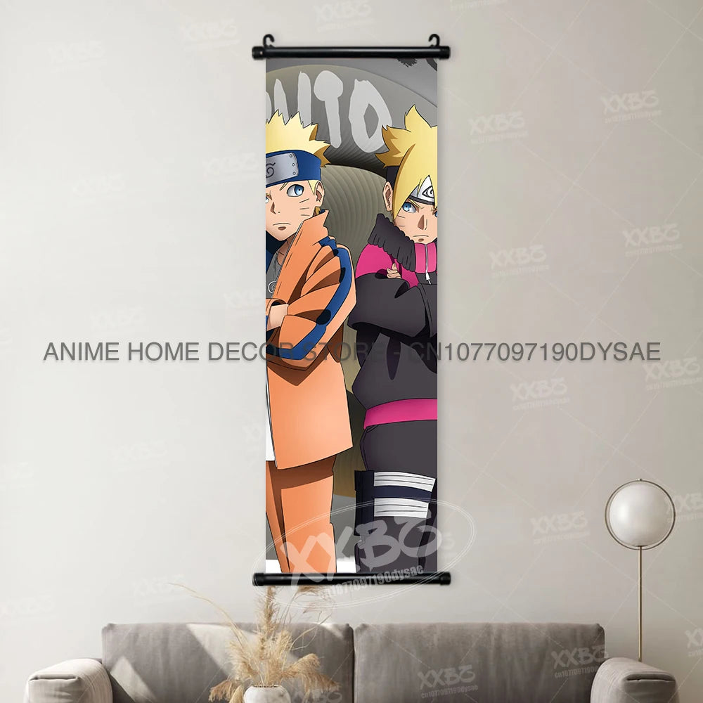 Naruto Posters Scroll Wall Decor Anime Hanging Nara Shikamaru Art Paintings Orochimaru
