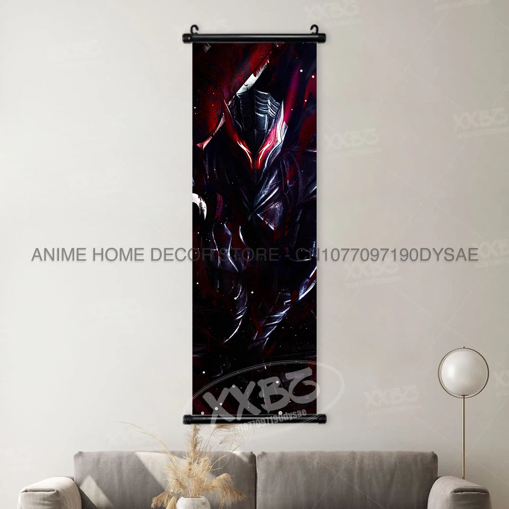 Berserk Poster Black Swordsman Wall Artwork Scrolls Anime Home Decoration