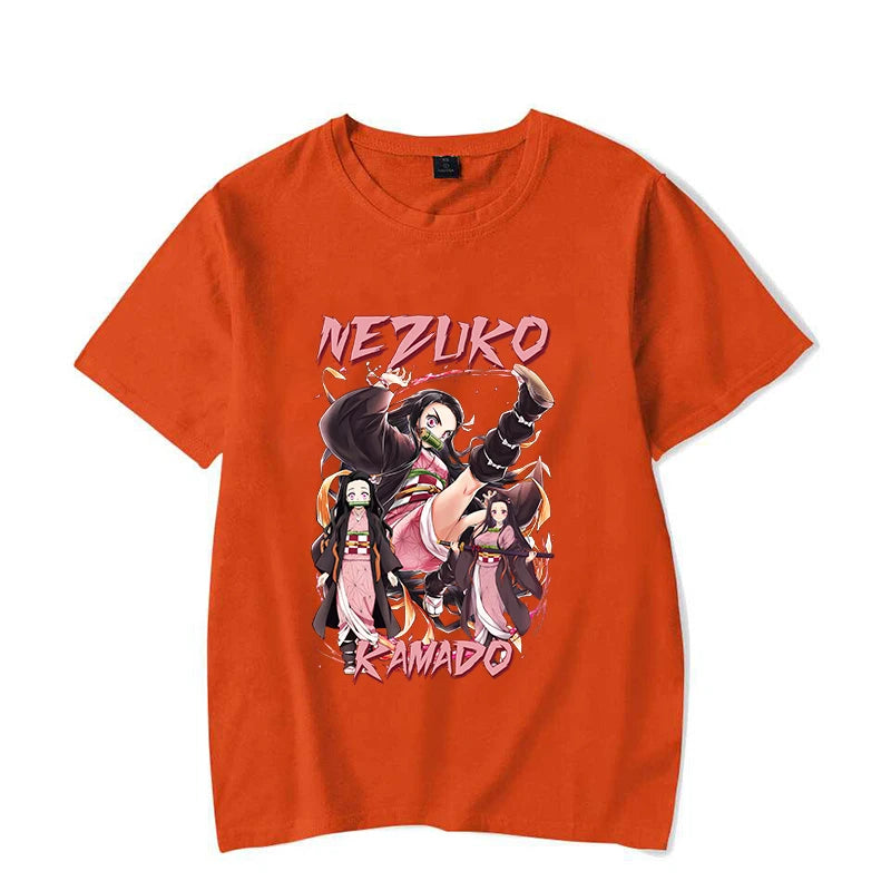 T-shirt graphique Kamado Nezuko pour femme, mode décontractée d'été