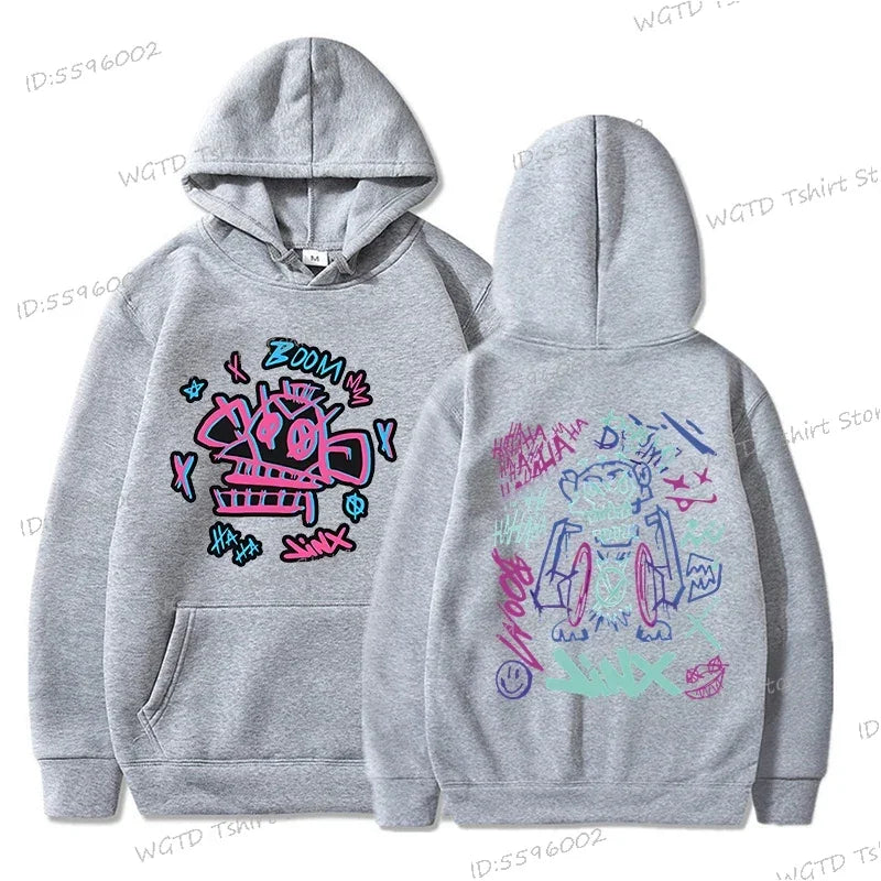 Arcane Jinx Anime Hoodie – Lässiger Pullover für Männer und Frauen, Streetwear für Spieleliebhaber und Fans