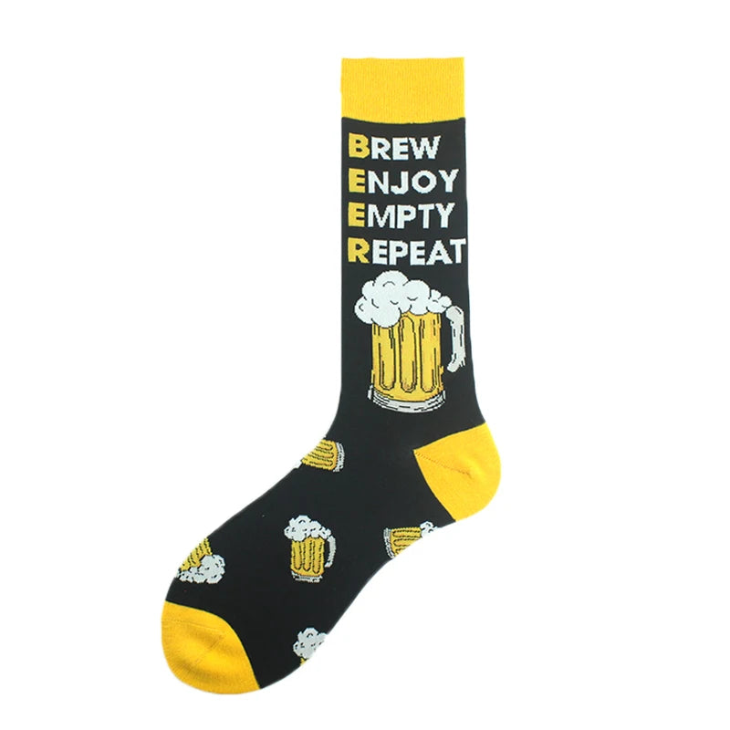 Happy Design Lustige Socken Schaf Bier Dinosaurier Muster