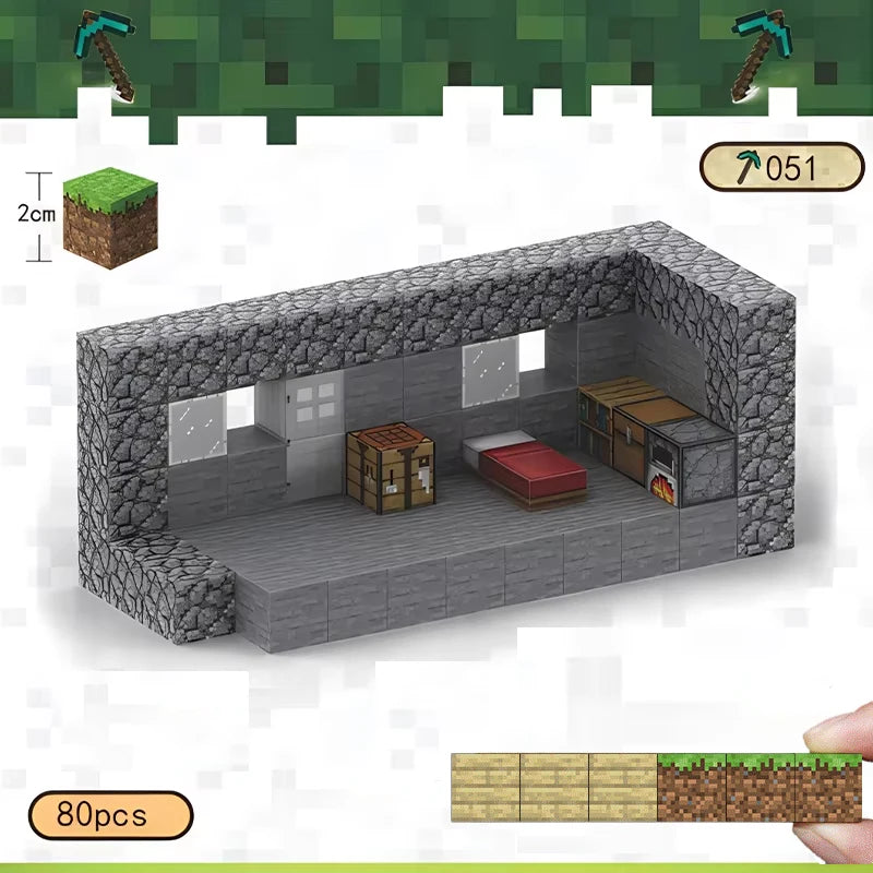 MineCraftion Dungeons DIY-Karte und TNT-Figuren – Kreatives Spielzeugset für Kinder