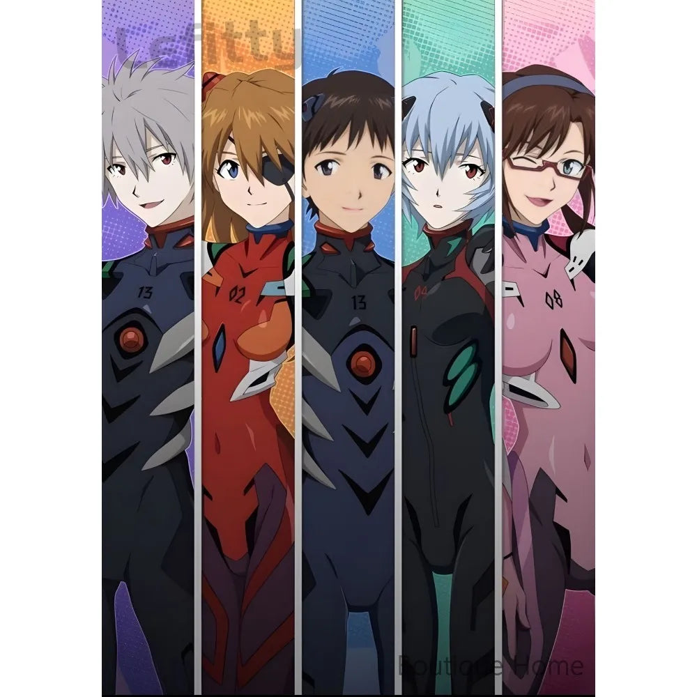 Anime N-Neon G-Genesis E-Evangelions Cooles Poster, klebrige Wandkunst, wasserdichte Heimdekoration