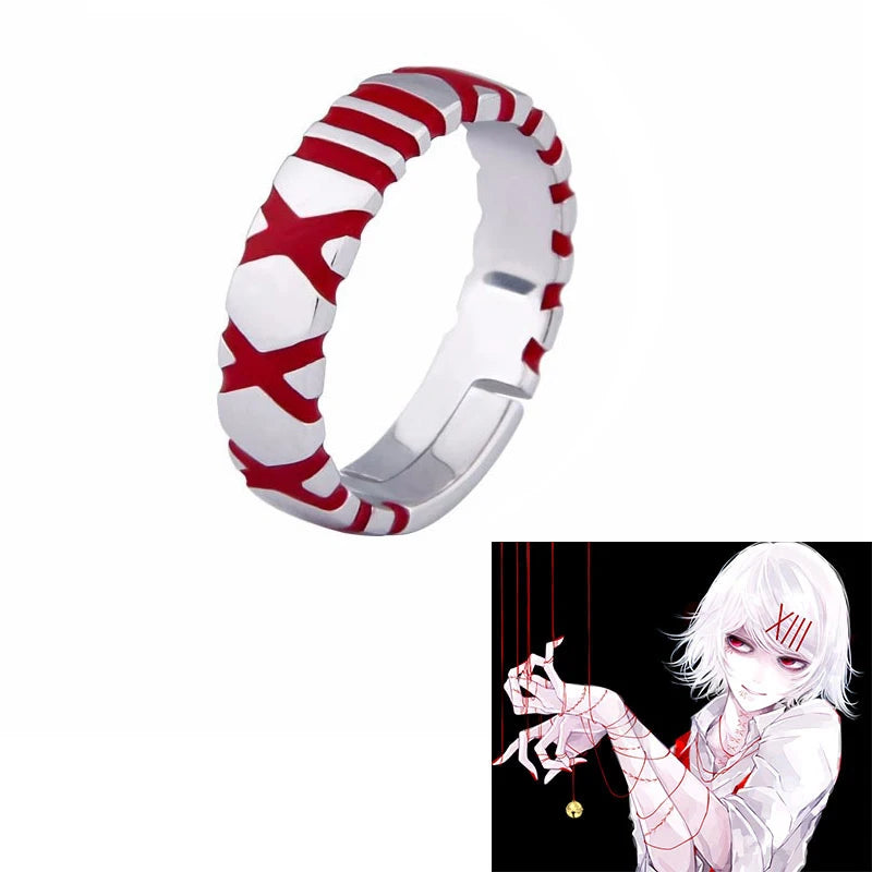 Tokyo Ghoul Juzo Suzuya Ring – Verstellbarer Finger-Cosplay-Schmuck für Männer und Frauen, Anime-Geschenk