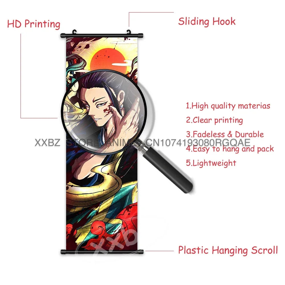 Jujutsu Kaisen Wall Artwork Scroll Picture Print Canvas Home Decor