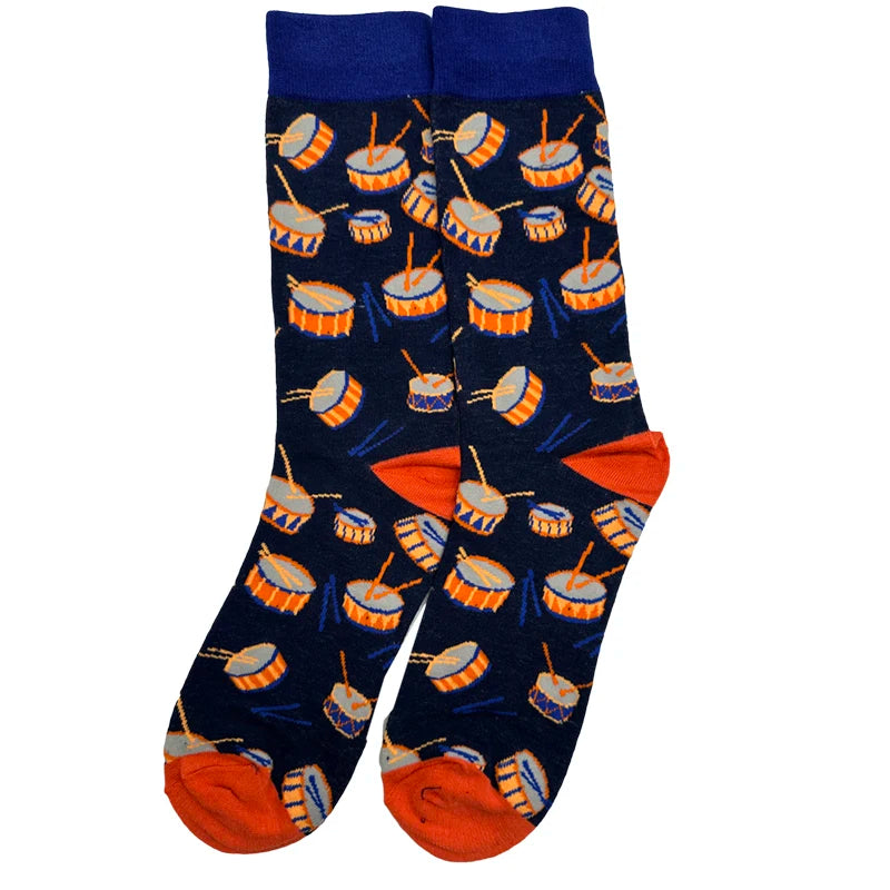 Lässige Socken – Lustiger Hai-, Bienen- und Enten-Cartoon-Druck, Harajuku-Skateboard-Stil