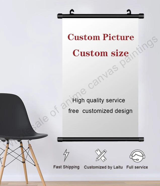Canvas Hanging Scrolls Poster Home Decor JK Anime Print Dragon Ball Z