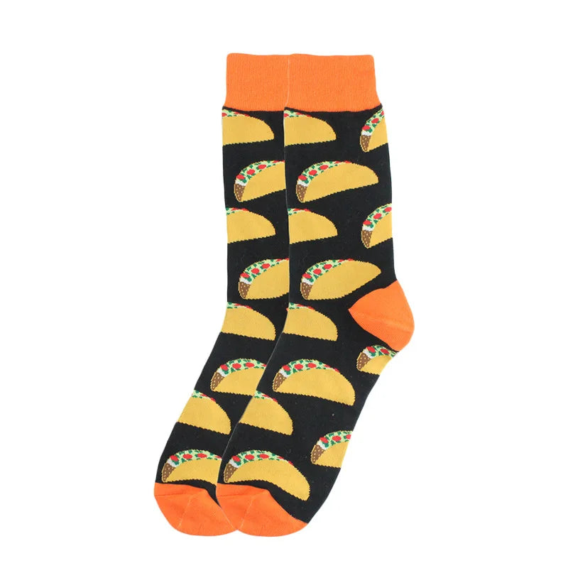 Stylische Baumwollsocken farbige Rollschuhsocken Haifischgeometrie