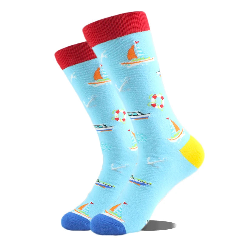 Happy Design Lustige Socken Schaf Bier Dinosaurier Muster