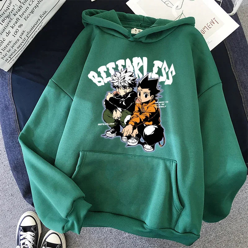 90er Hunter X Hunter Killua Zoldyck Teufelsauge Hoodie – Unisex Streetwear Sweatshirt, Kawaii Hisoka Manga Hoody