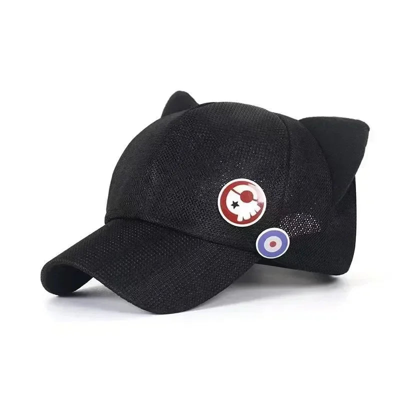 Casquette de baseball mignonne d'anime - Chapeau EVA à oreilles de chat Shikinami Asuka