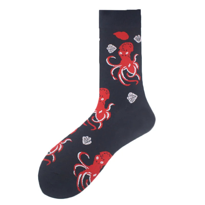 Fröhliche, lustige Unisex-Socken – Medizinische Zähne und Schafmuster, Hip-Hop-Skateboard-Stil