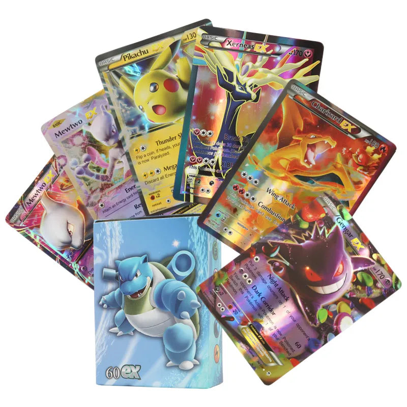 60/100 Stück Pokemon-Karten, alle neuen EX-Obsidian Flames-Booster-Boxen, inklusive Charizard, englische Version