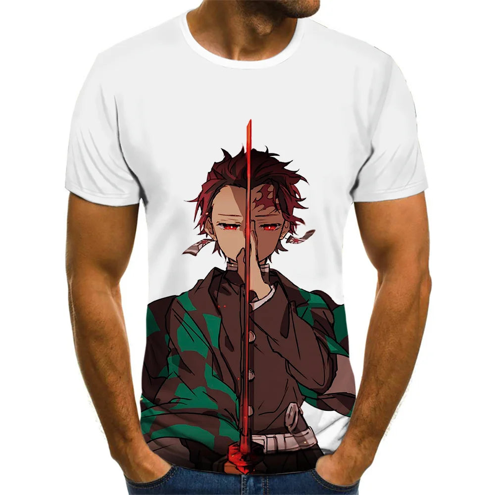 Demon Slayer 3D Print T-Shirt – Unisex Summer Fashion Casual Harajuku Streetwear