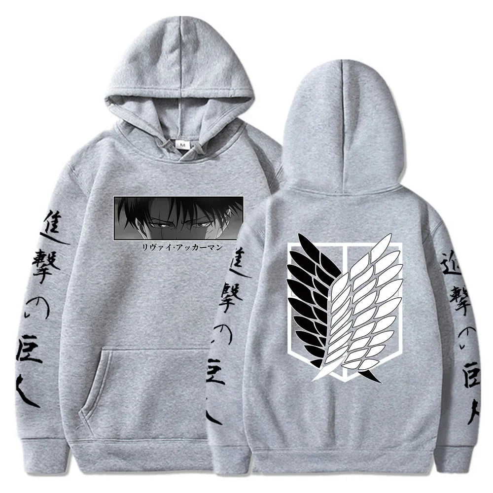 Attack on Titan Anime Hoodie mit Reißverschluss – Europäischer und amerikanischer Sportmantel, Rollenspielkleid für Herren