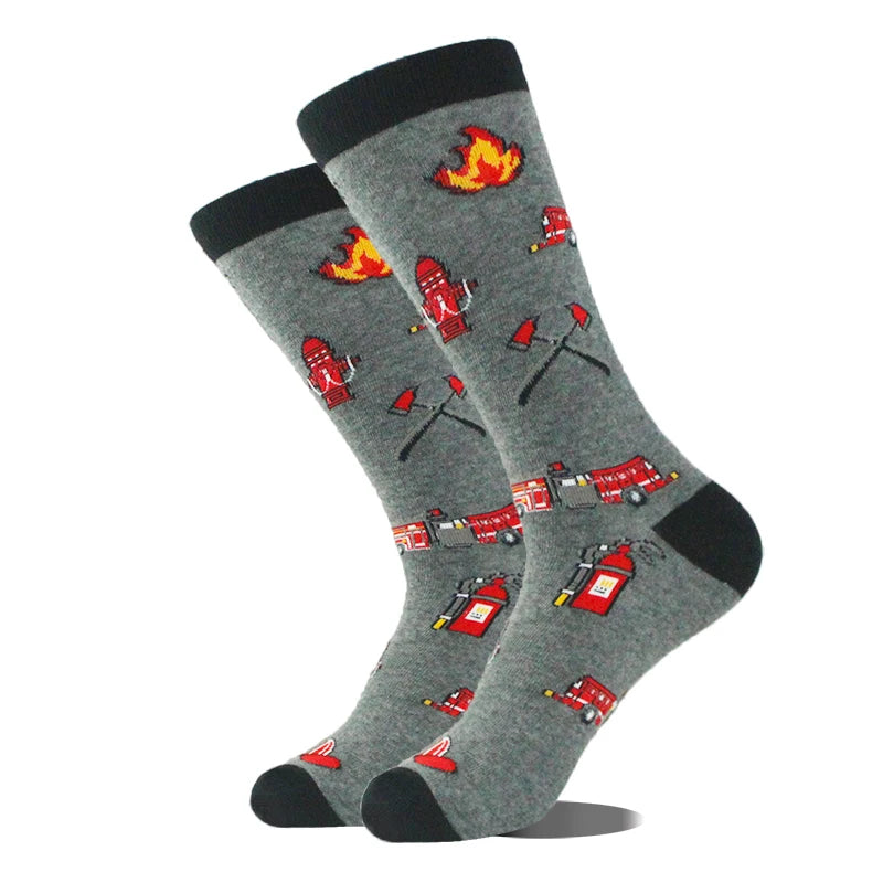 Design Ente Lustige Socken Männer Glücklich Musik Bier Zahn Panda Pinguin