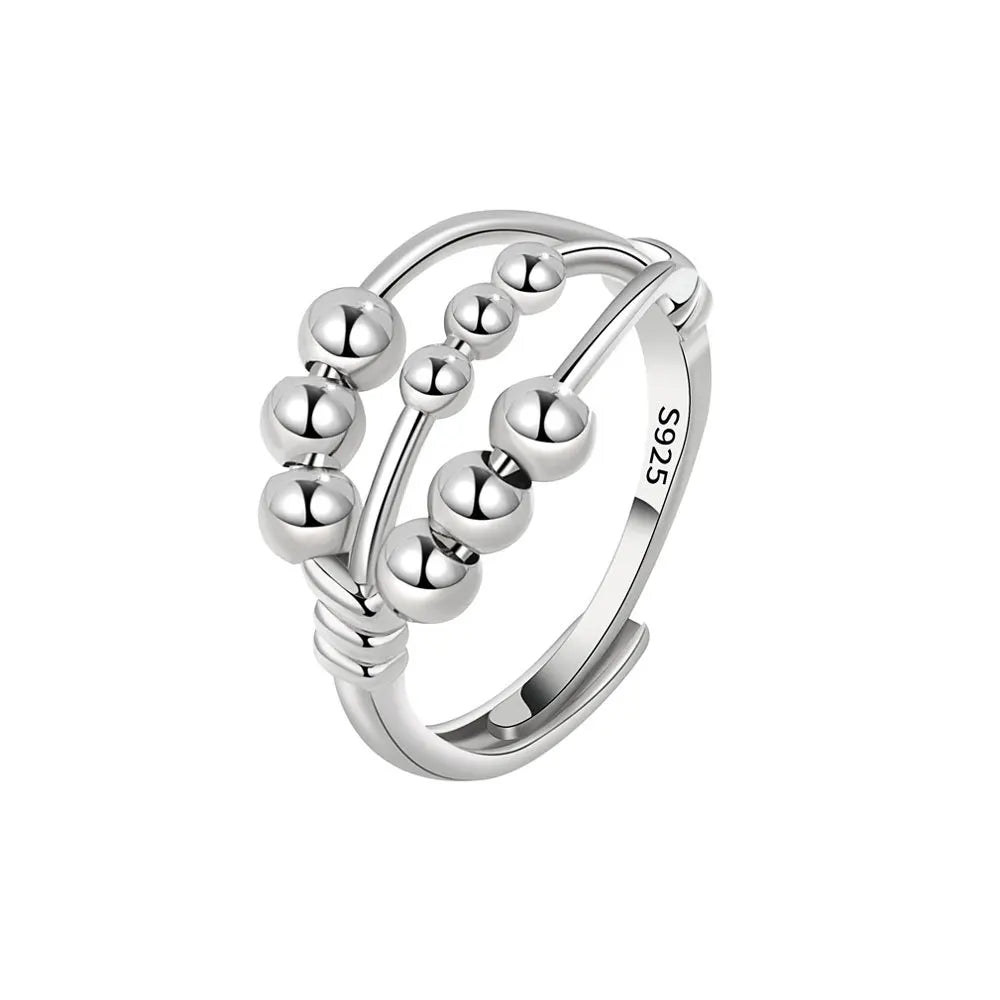 SMJEL Anti-Stress-Angst-Fidget-Spinner-Ring – verstellbarer rotierender Schmuck für Frauen | Entspannung und stilvolle Geschenke