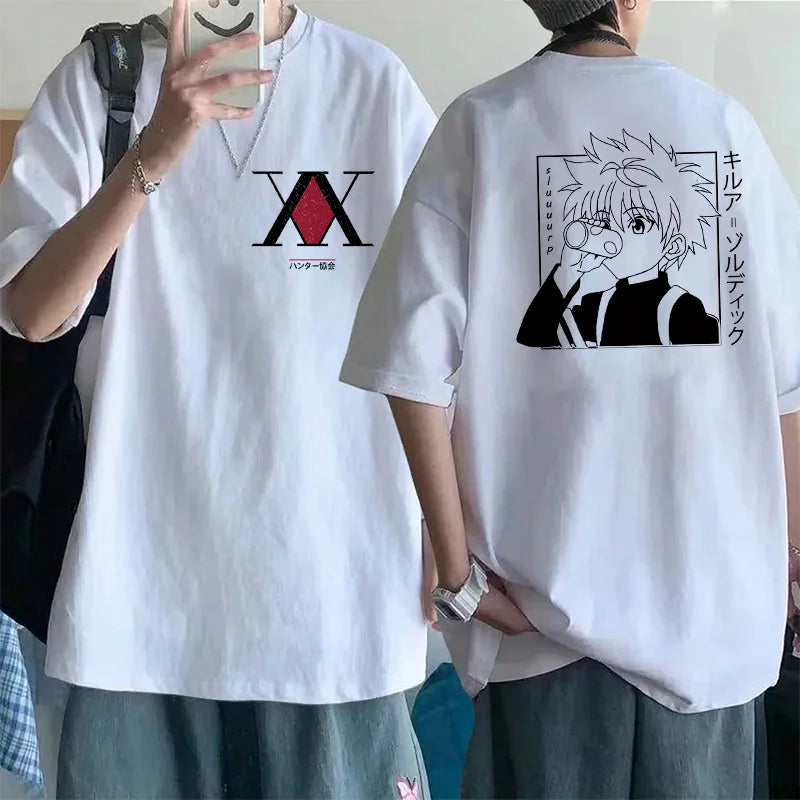 Kawaii Hisoka & Killua T-Shirt Hunter X Hunter Devil Eye Cartoon Anime Tee