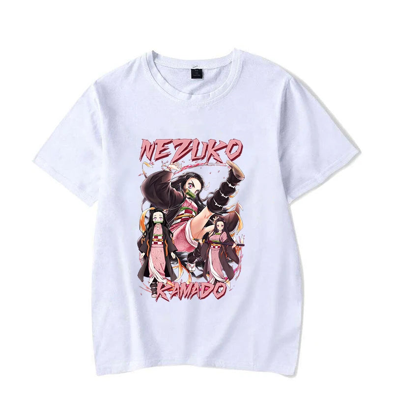 T-shirt graphique Kamado Nezuko pour femme, mode décontractée d'été