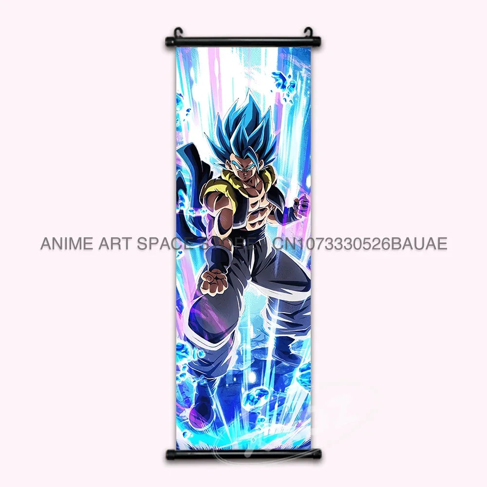 Dragon Ball Z Hanging Paintings Room Decorative Poster Anime Saiyan Scrolls Picture Wall Art