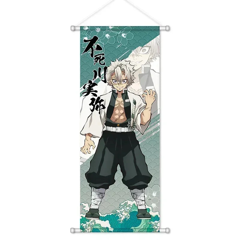 Demon Slayer Cartoon Anime Scroll Canvas Wall Home Decor Anime Poster Wall Art Room Decoration