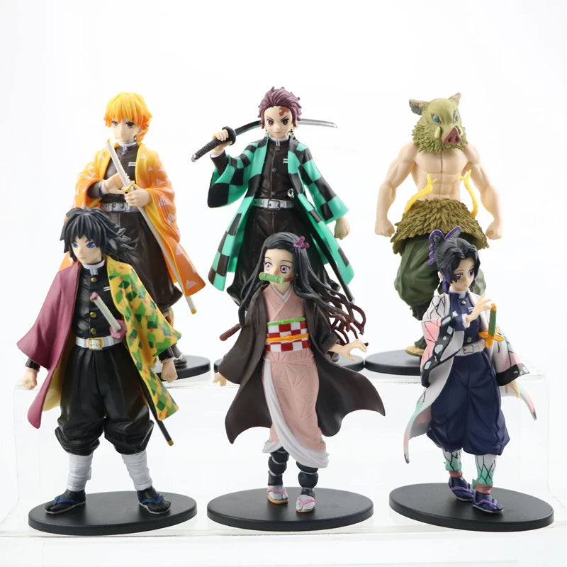 Anime Demon Slayer Figur Kamado Tanjirou Nezuko Actionfiguren Modell Figur