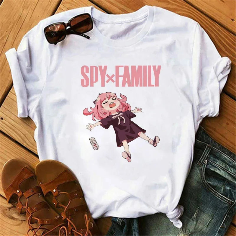 Anime Spy X Family T-Shirt Harajuku Fashion Women’s Short Sleeve O-Neck