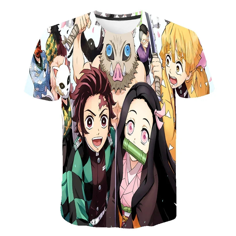 T-shirt imprimé 3D Demon Slayer Rengoku Kyoujurou