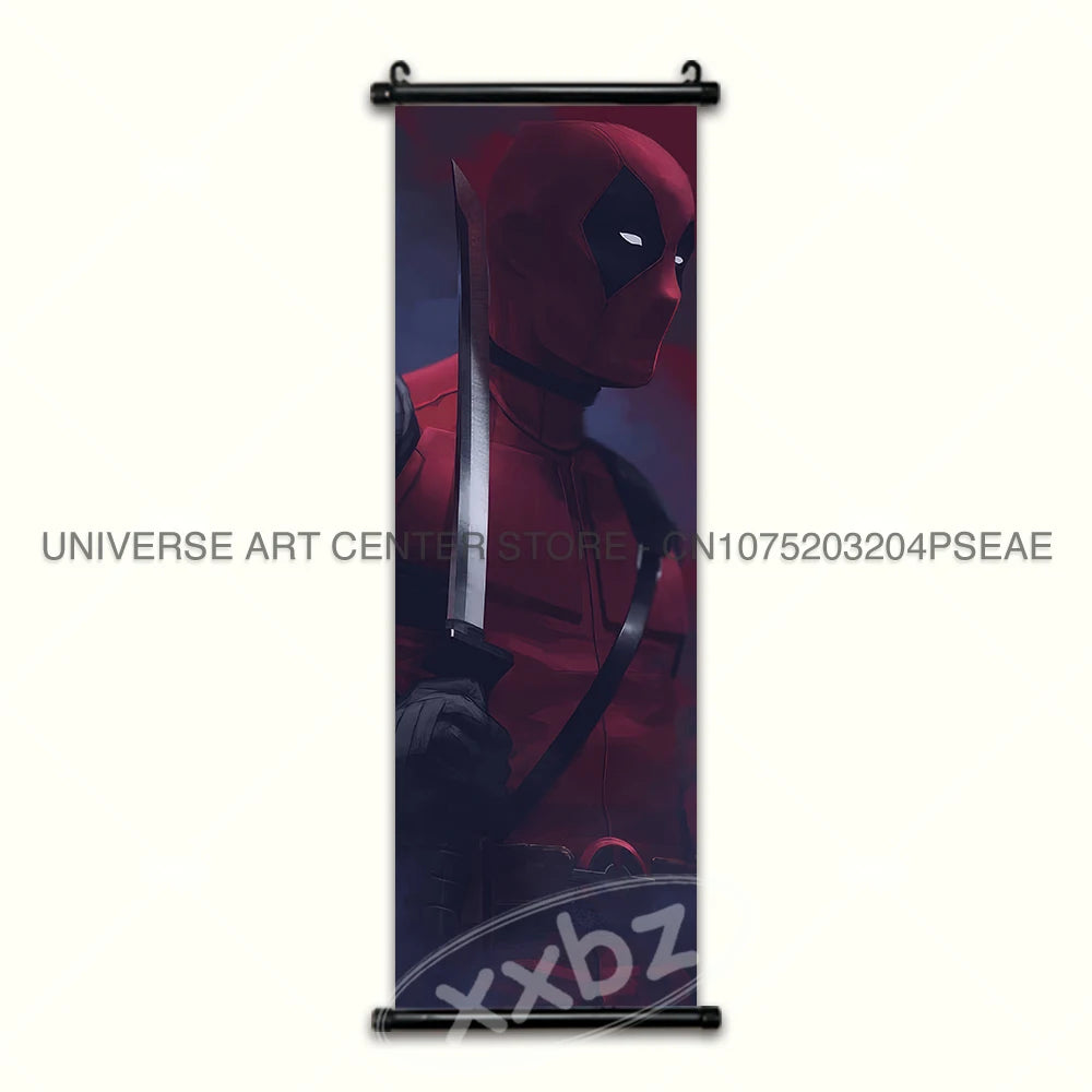 Deadpool Poster Agent X Hanging Painting Merc Canvas Wall Art Marvel