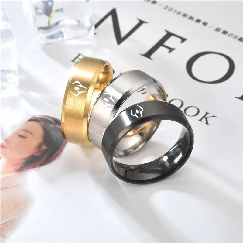 Jujutsu Kaisen Ryōmen Sukuna Ring – Black Dead Eye Cosplay Schmuck, Unisex Edelstahl Anime Accessoire Geschenk