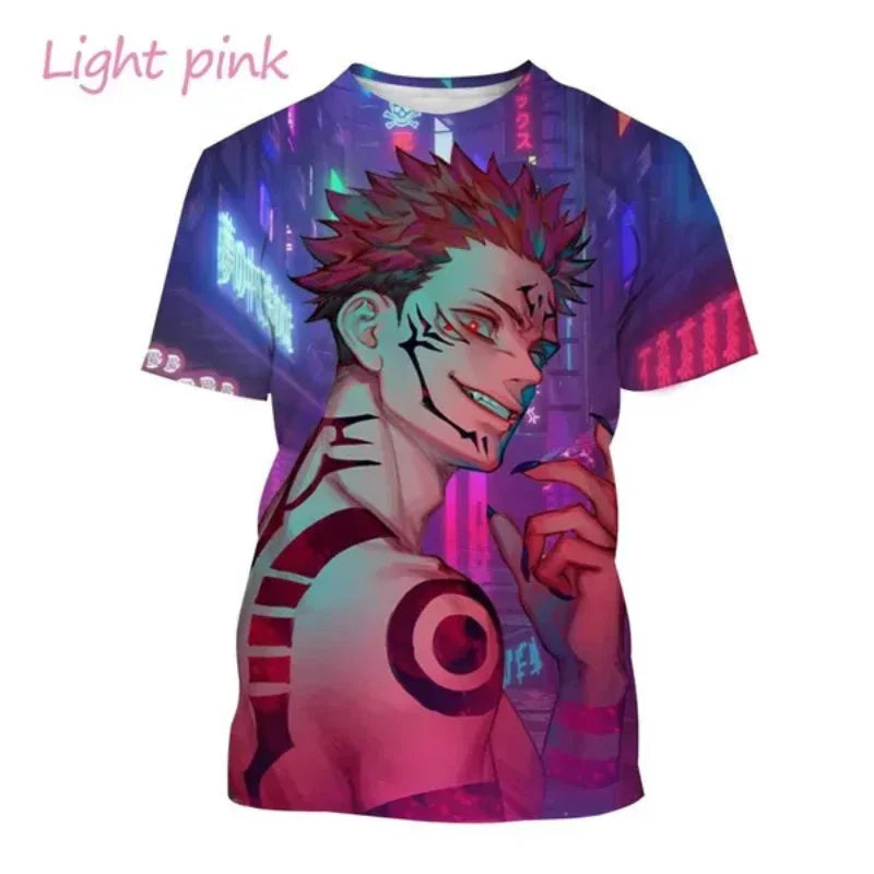 T-shirt Gojo et Yuji de style Harajuku