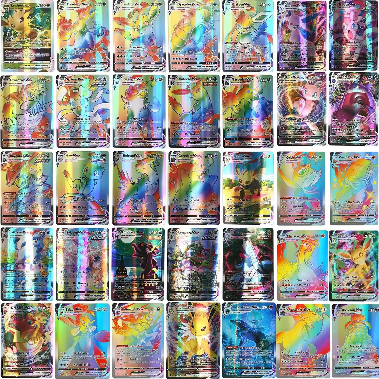 5–300 Stück Pokemon-Karten in Französisch und Englisch, mit 300 Gx, 360 V Max, VMAX, 100 Tag Team