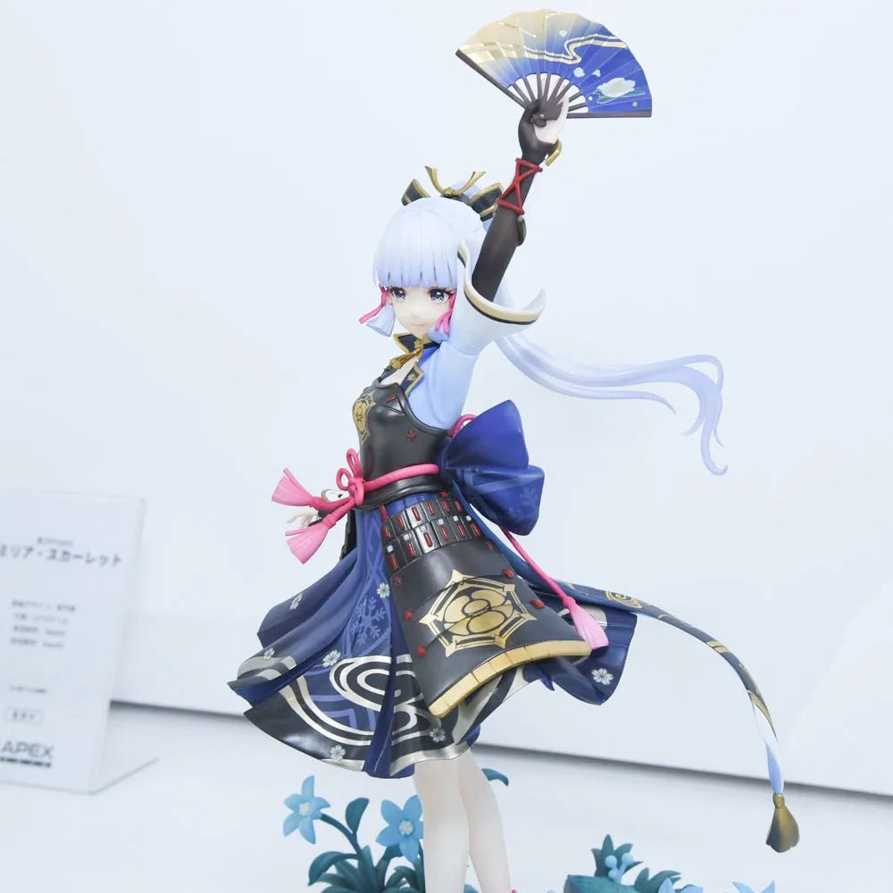 Figurine Genshin Impact Kamisato Ayaka 25 cm – Egret Shuanghua Standing Scene Model Toy & Collectible Gift