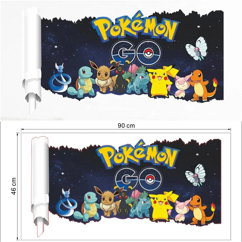 Sticker mural Pokémon Pikachu pour enfants Décoration murale Affiches